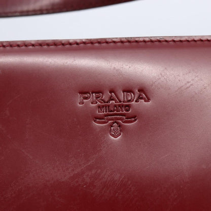 Prada Zip Shopping Tote Leather, RED, OTHER, Tote bag