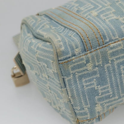 Fendi Boston Bag Denim, BLUE, DENIM_JEANS, Handbag