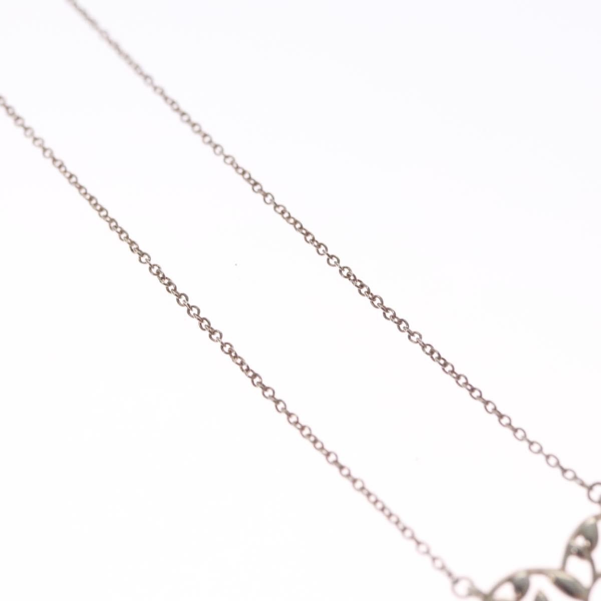 Tiffany & Co. Paloma Picasso Olive Leaf Heart Pendant Necklace Silver, SILVER, SILVER, Necklace