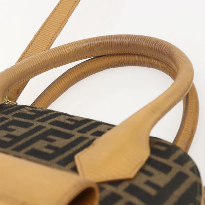 Fendi Vintage Zucca Handbag Zucca, BROWN, CANVAS, Handbag