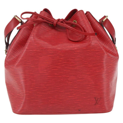 Louis Vuitton Petit Noe Handbag Epi Leather, RED, LEATHER, Shoulder bag