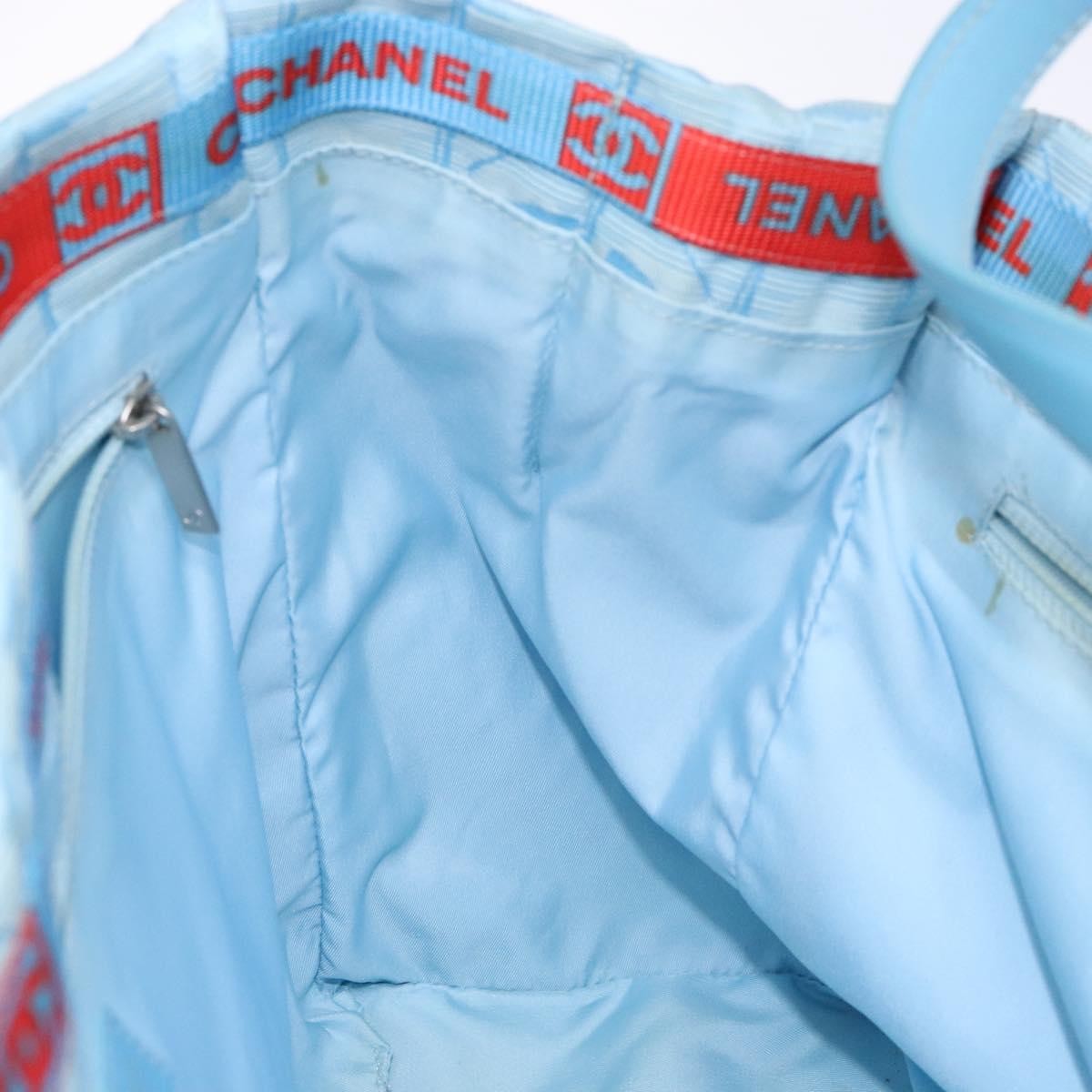 Chanel Travel Line Tote Nylon, BLUE, NYLON, Tote bag