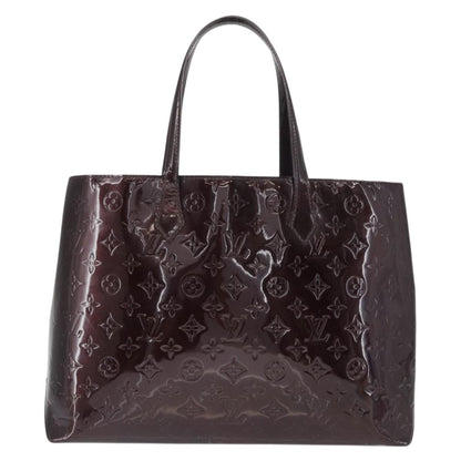 Louis Vuitton Wilshire Handbag Monogram Vernis, PURPLE, PATENT_LEATHER, Handbag