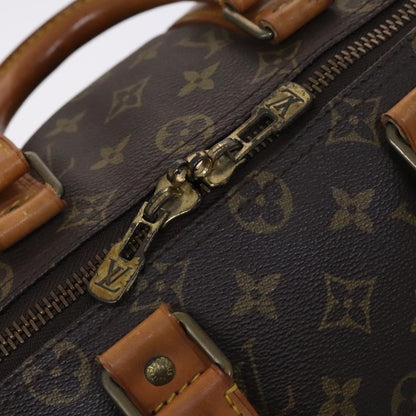 Louis Vuitton Keepall Bag Monogram Canvas, BROWN, CANVAS, Travel bag