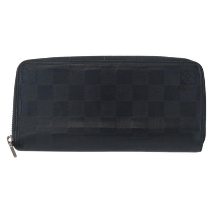 Louis Vuitton Zippy wallet vertical Damier Infini Leather, NAVY, LEATHER, Wallets