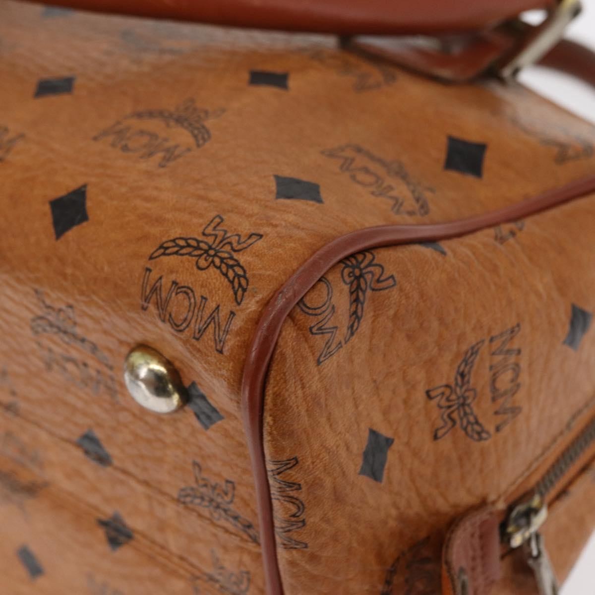 MCM Visetos logogramme Handbag Canvas and Leather, BROWN, CANVAS, Handbag
