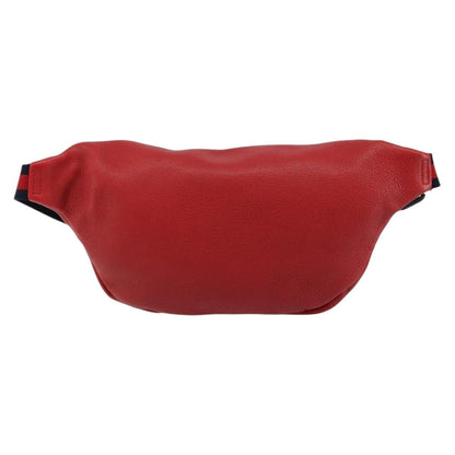 Gucci Logo Belt Bag Printed Leather, RED, LEATHER, Shoulder bag