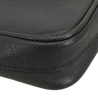 Louis Vuitton Dimitri Messenger Bag Taiga Leather, BLACK, LEATHER, Shoulder bag