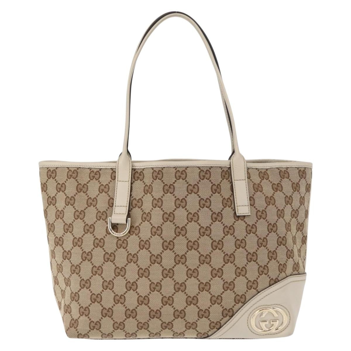 Gucci New Britt Tote GG Canvas, BEIGE, CANVAS, Tote bag