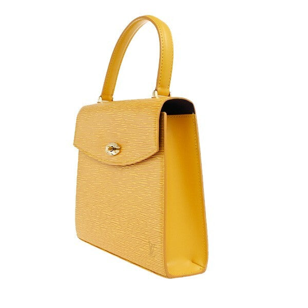 Louis Vuitton Malesherbes Handbag Epi Leather, YELLOW, LEATHER, Handbag