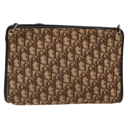 Christian Dior Vintage Trotter Shoulder Bag Canvas, BROWN, CANVAS, Shoulder bag