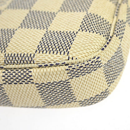 Louis Vuitton Mini pochette accessoires Damier Canvas, White, Canvas, Clutch