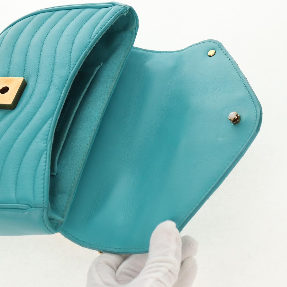 Louis Vuitton New Wave Chain Bag Quilted Leather, Blue, Leather, Shoulder Bag