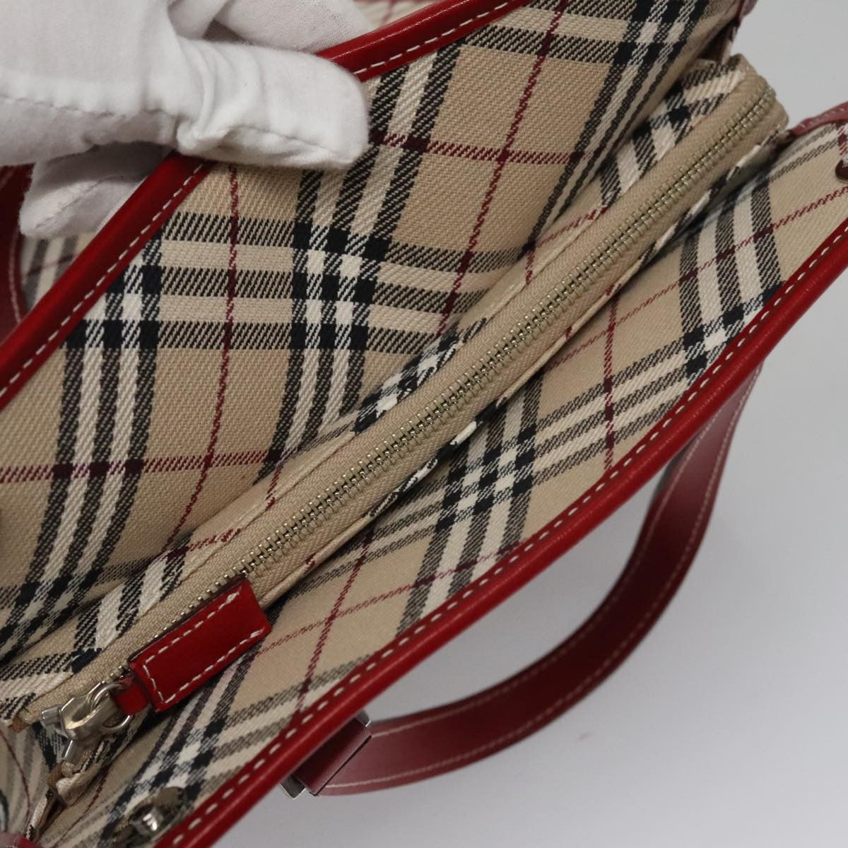 Burberry Nova Check Tote Canvas and Leather, BEIGE, CANVAS, Tote bag