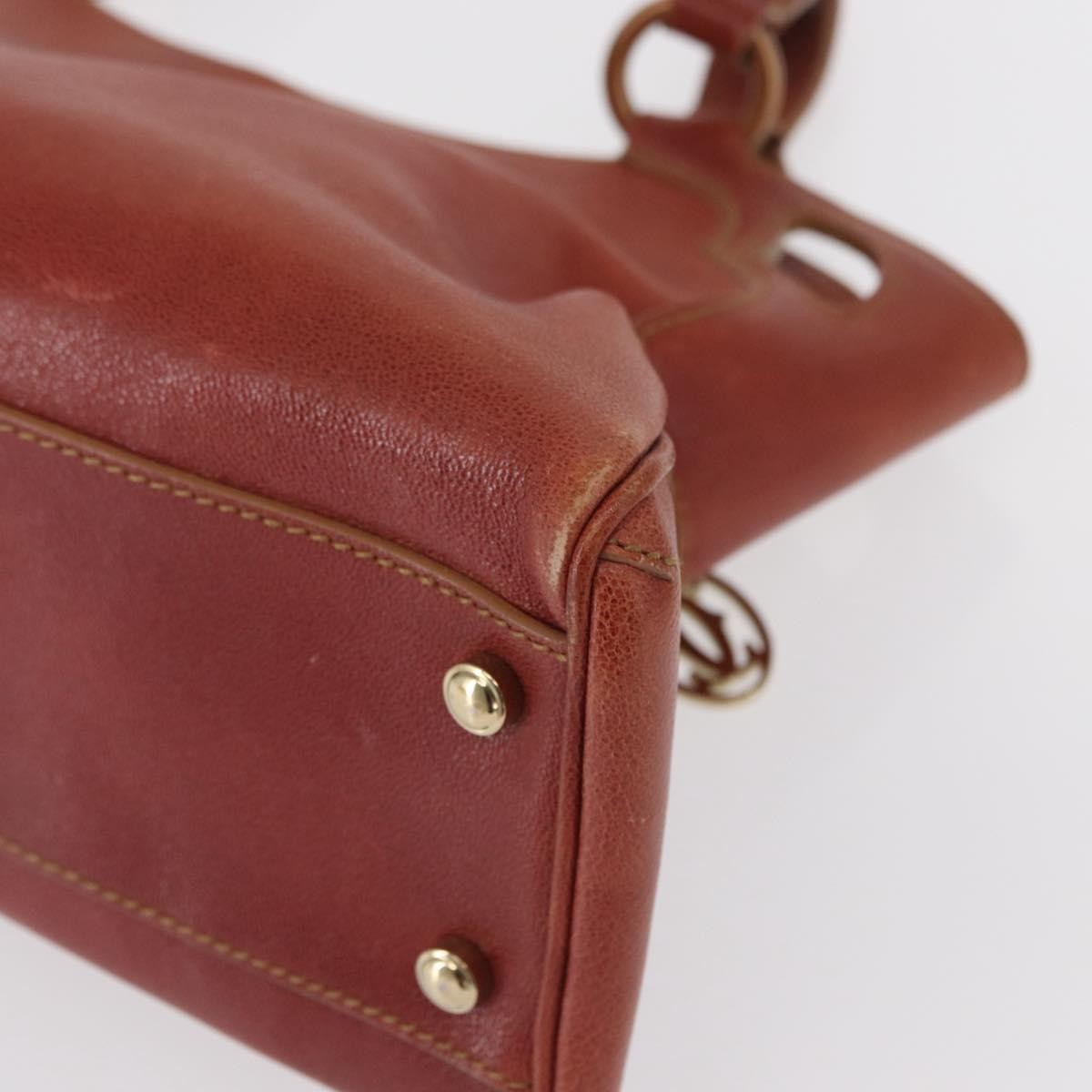 cartier Marcello Handbag Leather, BROWN, LEATHER, Handbag