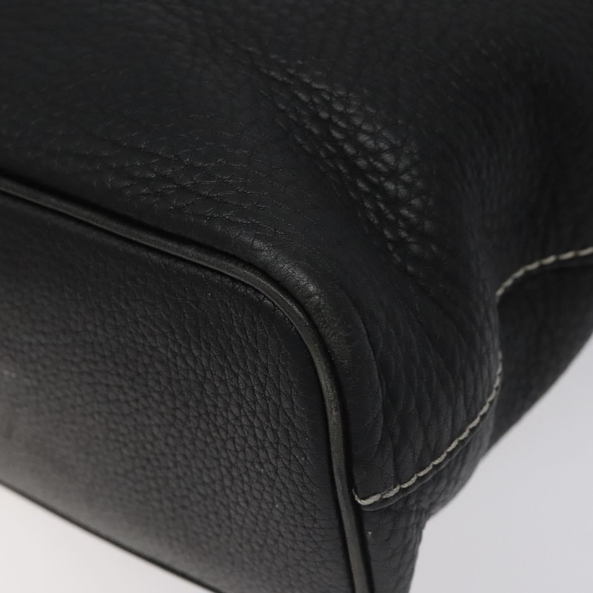 Burberry Handle Tote Leather, BLACK, LEATHER, Tote bag