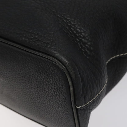 Burberry Handle Tote Leather, BLACK, LEATHER, Tote bag