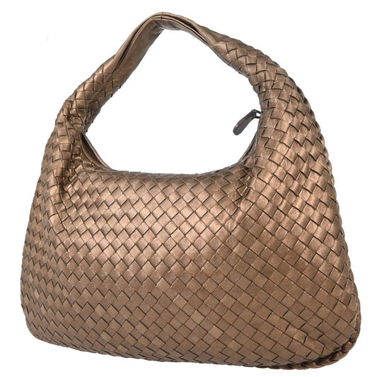 Bottega Veneta Intrecciato Handbag Leather, Metallic, Leather, Handbag