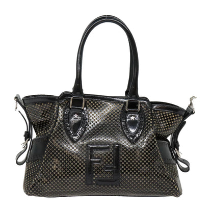 Fendi Bag Du Jour Perforated Leather, BLACK, LEATHER, Handbag