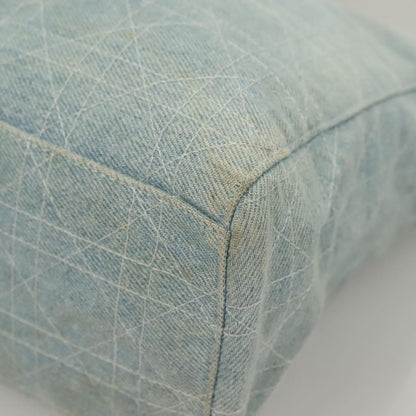 Christian Dior Vintage Lady Dior Bag Cannage Quilt Denim, BLUE, CANVAS, Tote bag