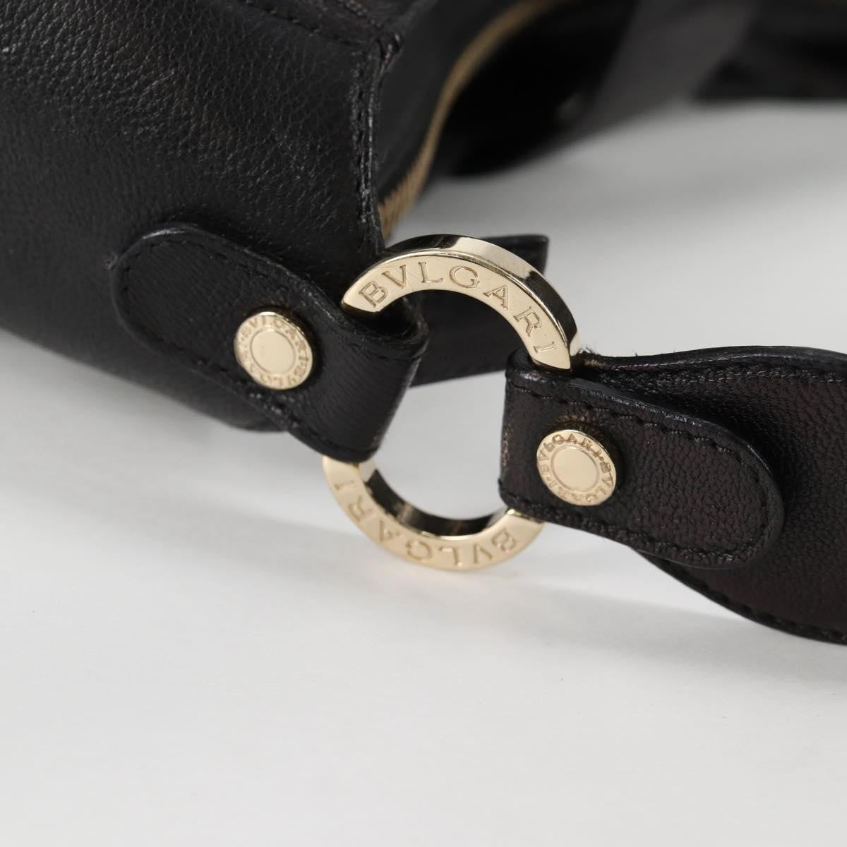 Bvlgari Chandra Top Handle Bag Leather, BLACK, LEATHER, Shoulder bag
