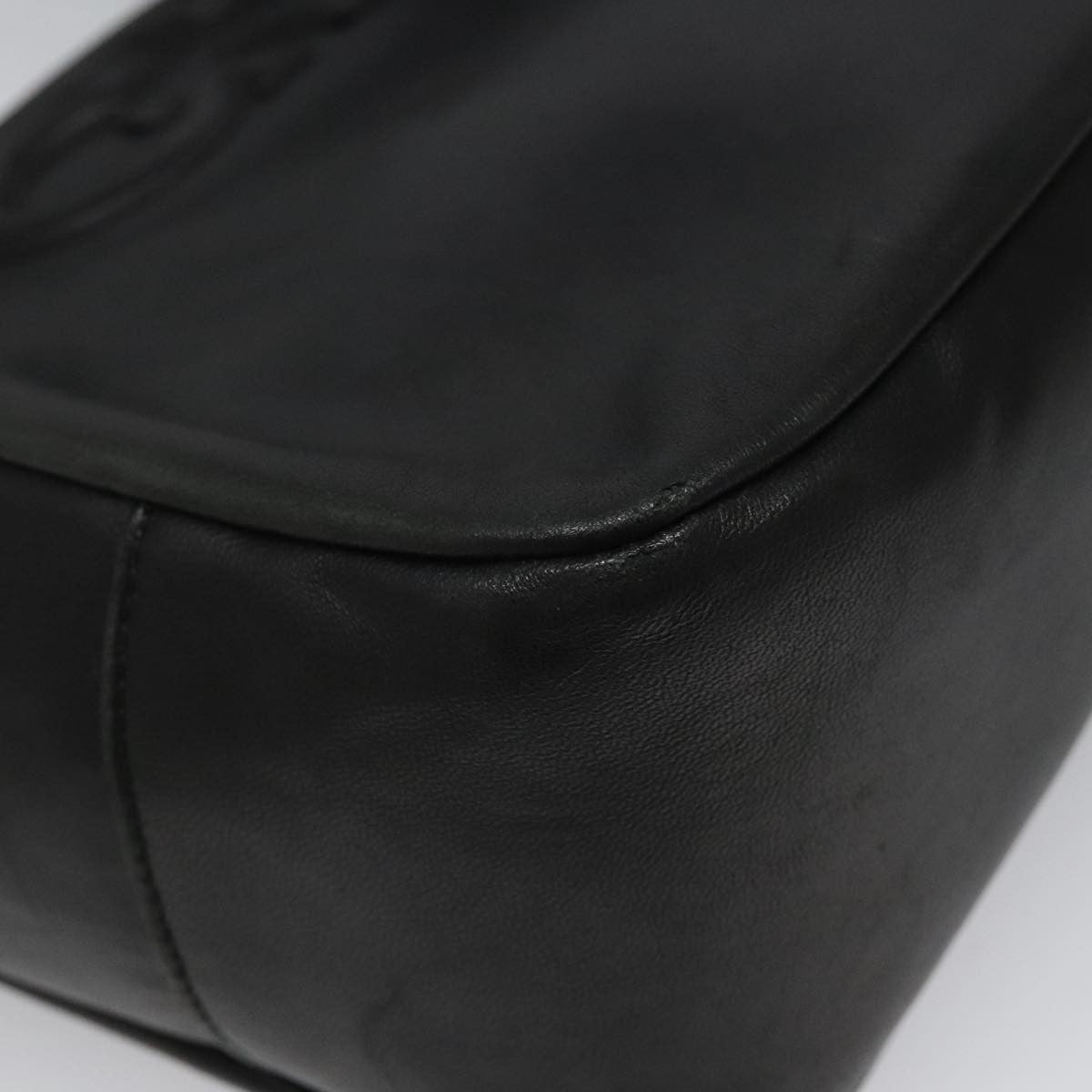 Salvatore Ferragamo Gancini Shoulder Bag Leather, BLACK, LEATHER, Shoulder bag