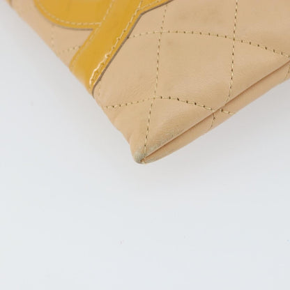 Chanel Cambon Flat Messenger Quilted Leather, BEIGE, LEATHER, Shoulder bag