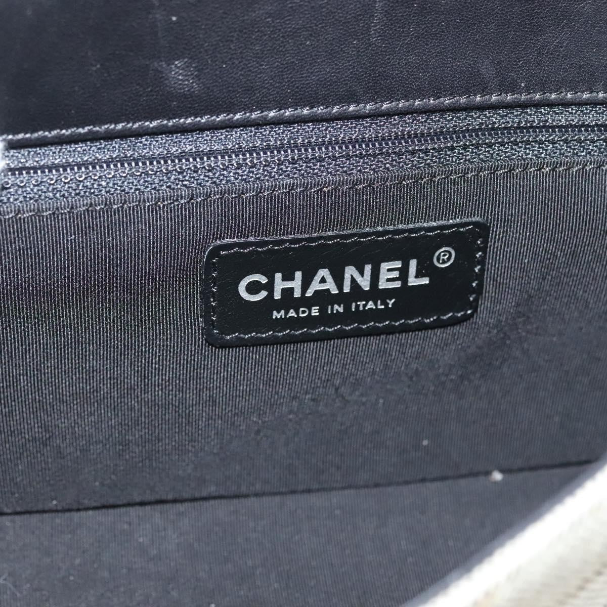 Chanel Camellia No.5 Flap Bag Canvas, GRAY, CANVAS, Handbag