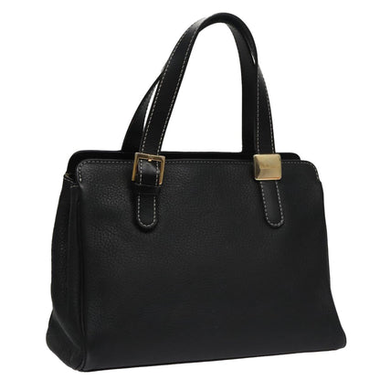 Burberry Vintage Handbag Leather, BLACK, LEATHER, Handbag