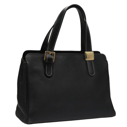 Burberry Vintage Handbag Leather, BLACK, LEATHER, Handbag