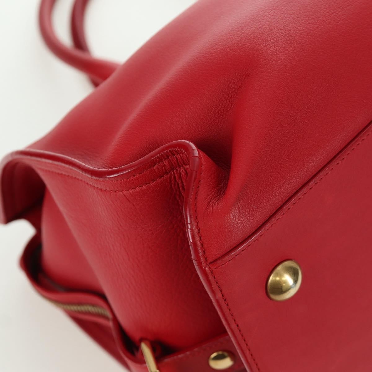 Saint Laurent Classic Y Cabas Leather, RED, LEATHER, Handbag