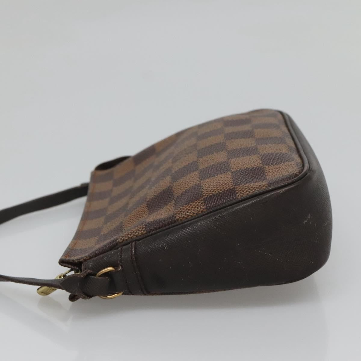 Louis Vuitton Trousse Make Up Bag Damier, BROWN, CANVAS, Clutche & pouche