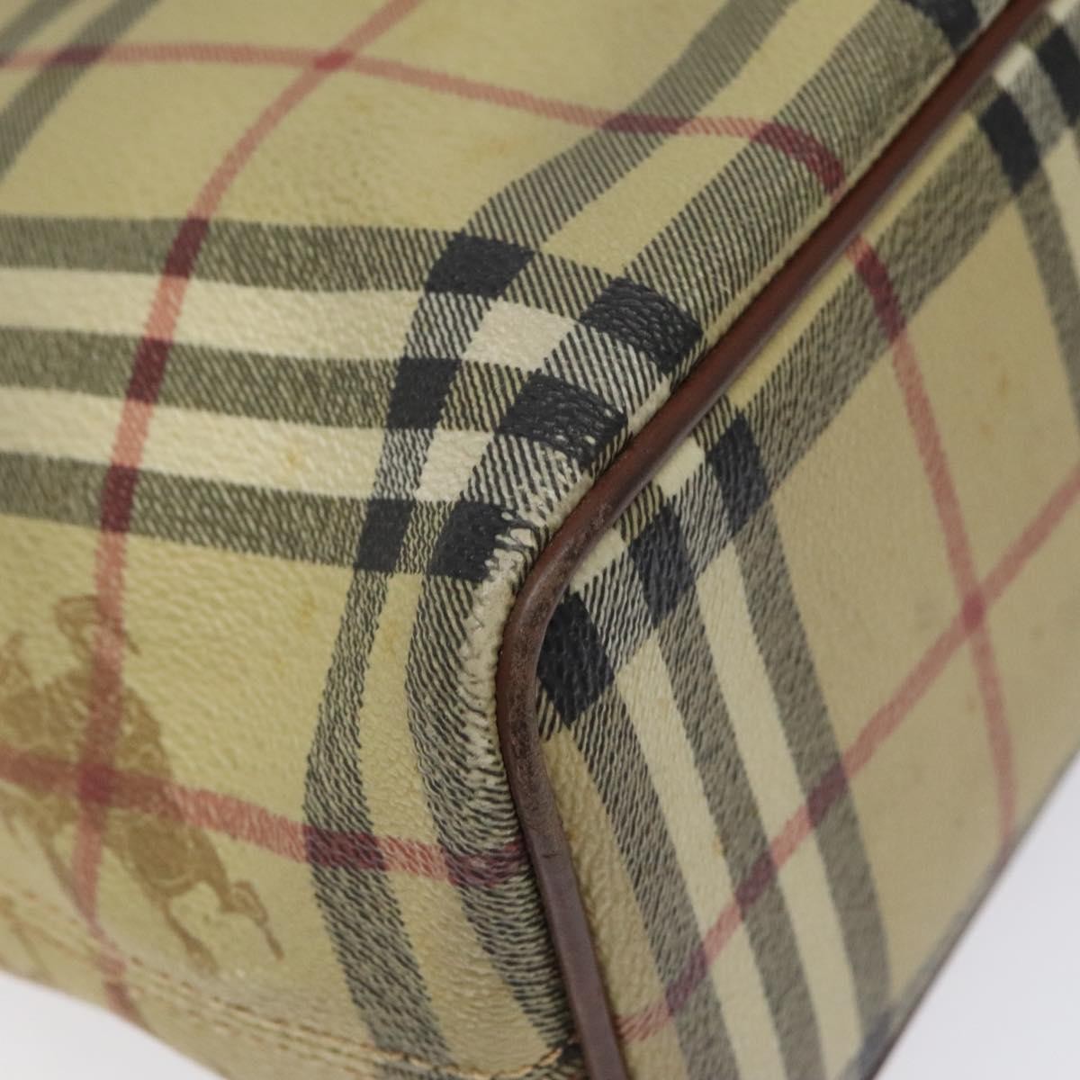 Burberry Top Handle Tote Haymarket Coated Canvas, BEIGE, CANVAS, Tote bag