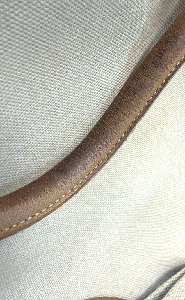 Prada Convertible Tote Canvas and Saffiano Leather, Beige, Canvas, Tote Bag