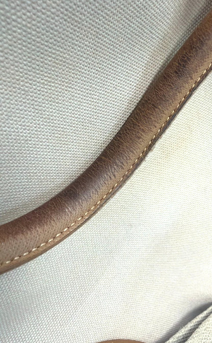 Prada Convertible Tote Canvas and Saffiano Leather, Beige, Canvas, Tote Bag