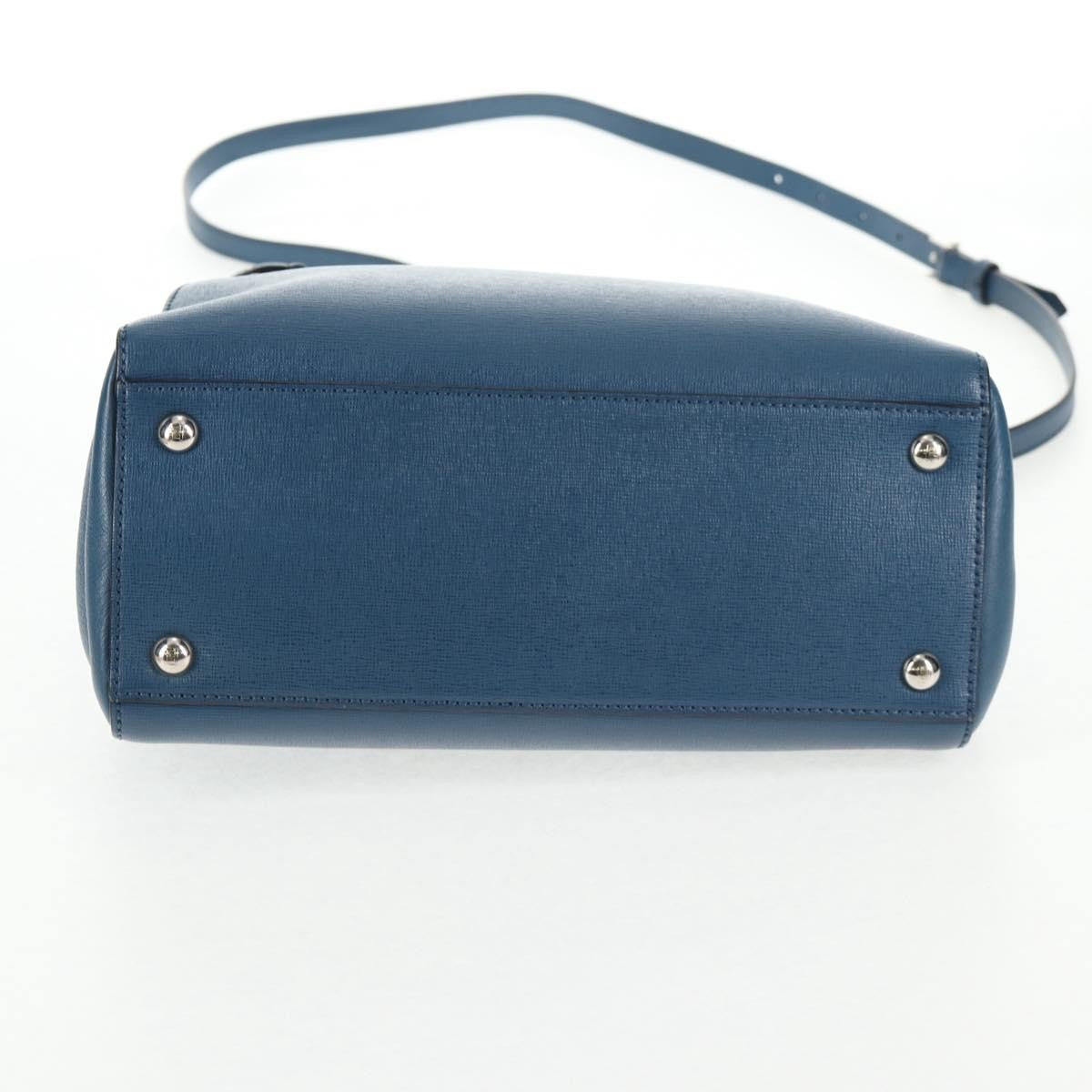 Fendi 2Jours Bag Leather, BLUE, LEATHER, Handbag