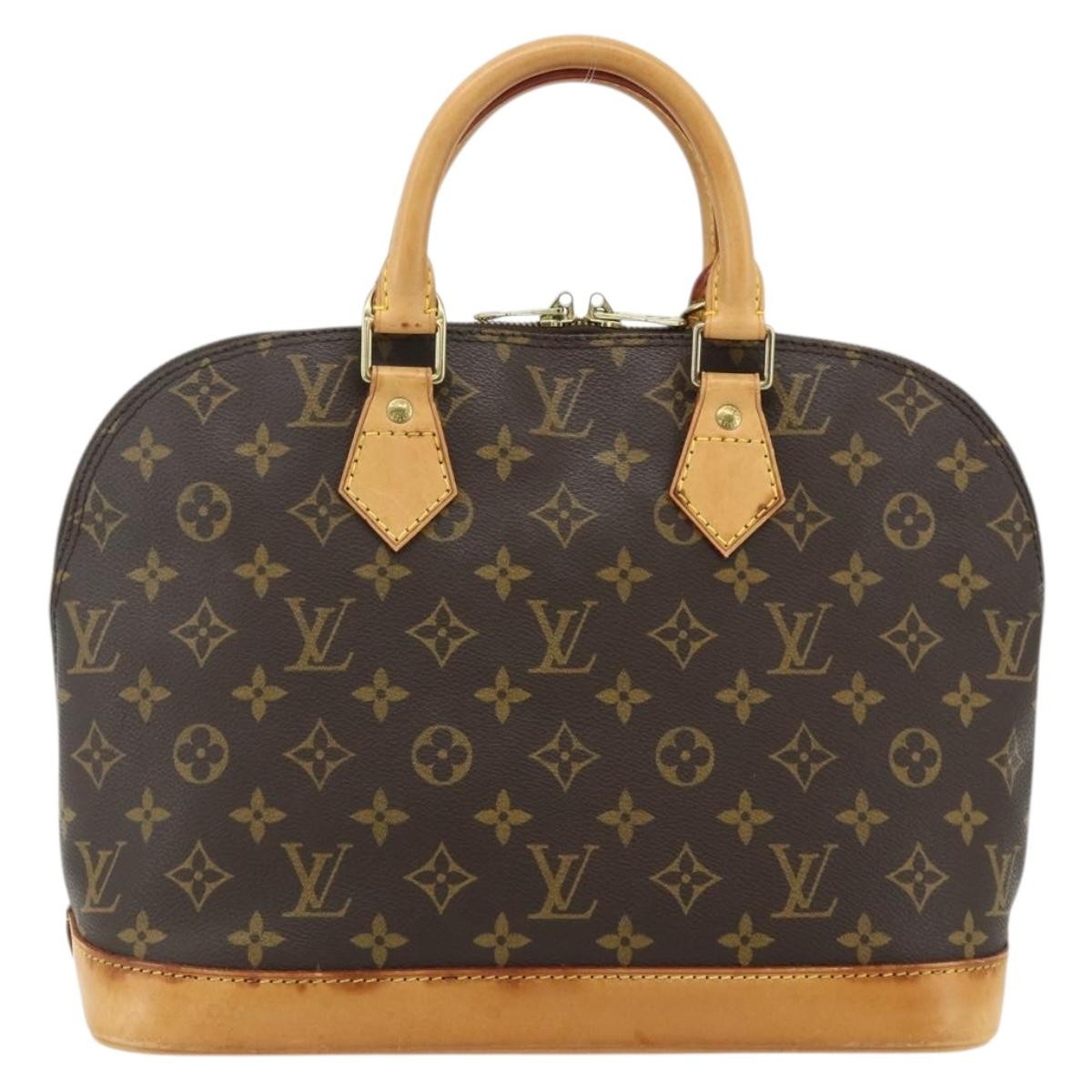 Louis Vuitton Alma Handbag Monogram Canvas, Brown, Canvas, Handbag