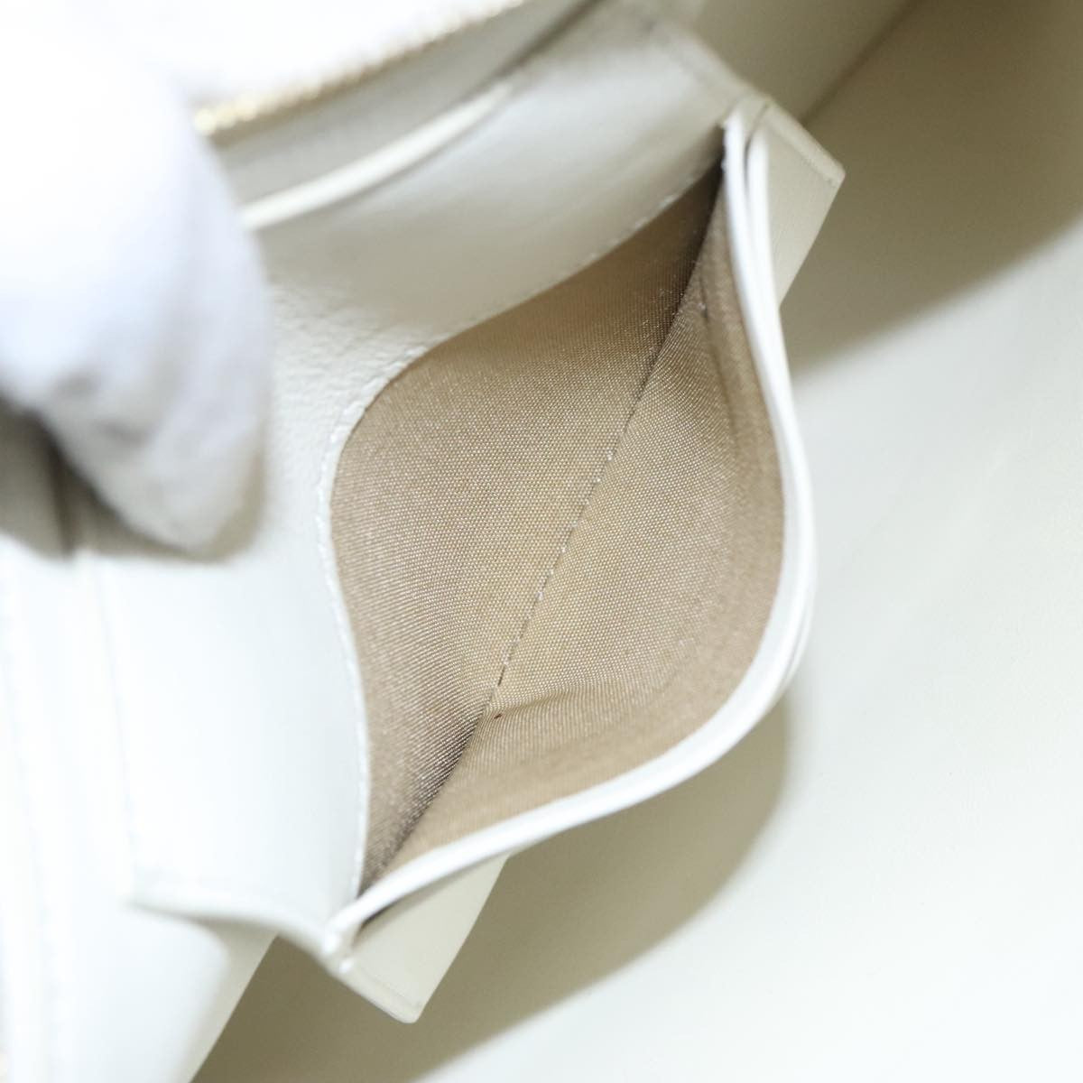 Celine Bicolor Solo Clutch Leather, GRAY, LEATHER, Clutche & pouche