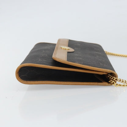 Christian Dior Vintage Honeycomb chain Canvas, BLACK, CANVAS, Shoulder bag