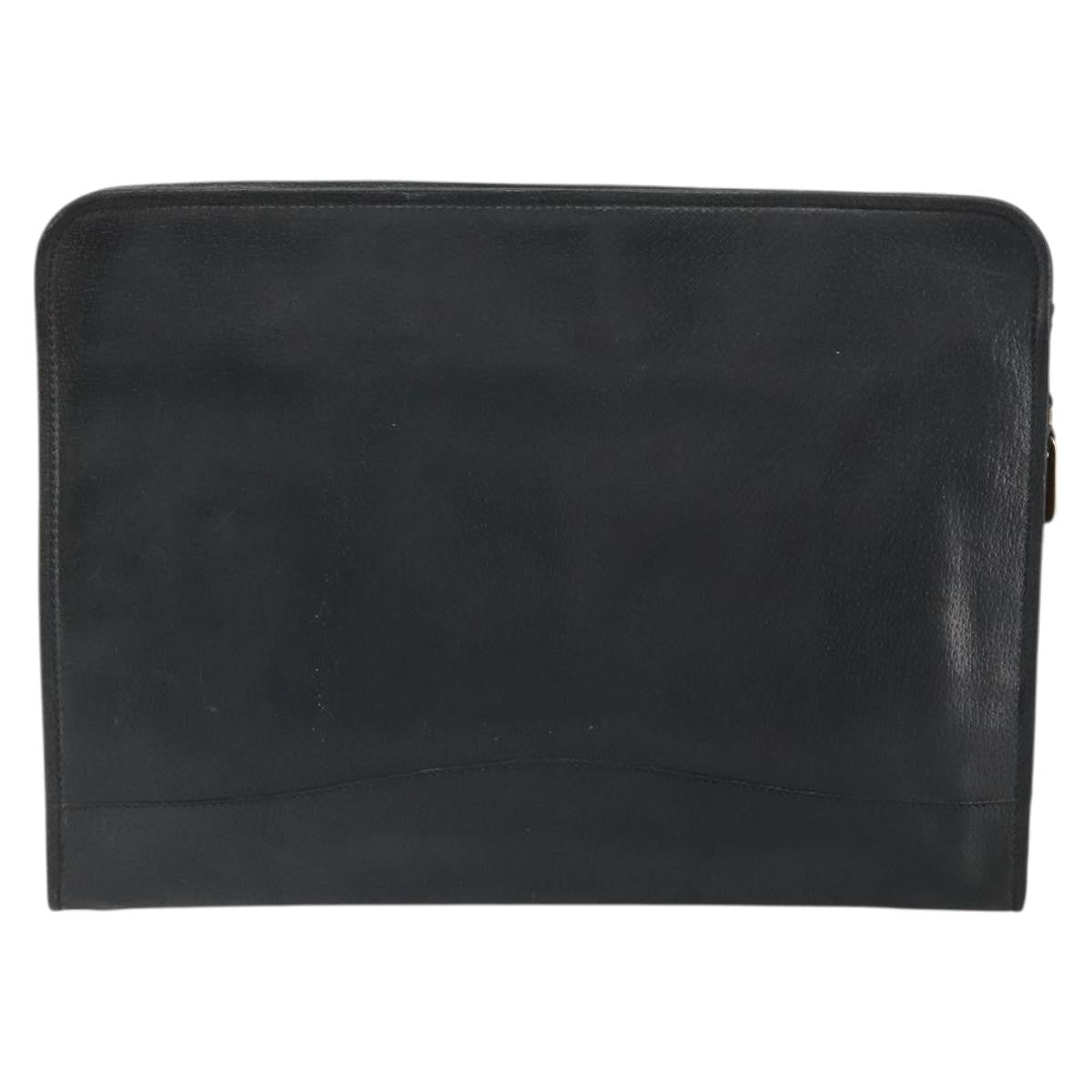 Gucci Vintage clutch Bag Leather, BLACK, LEATHER, Clutche & pouche