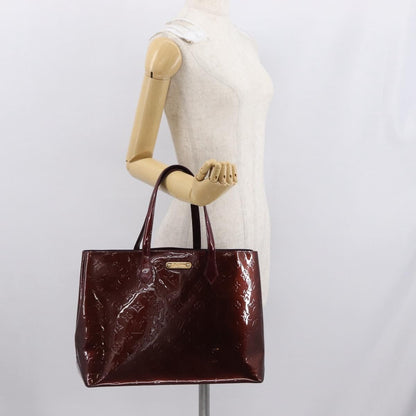 Louis Vuitton Wilshire Handbag Monogram Vernis, RED, PATENT_LEATHER, Tote bag