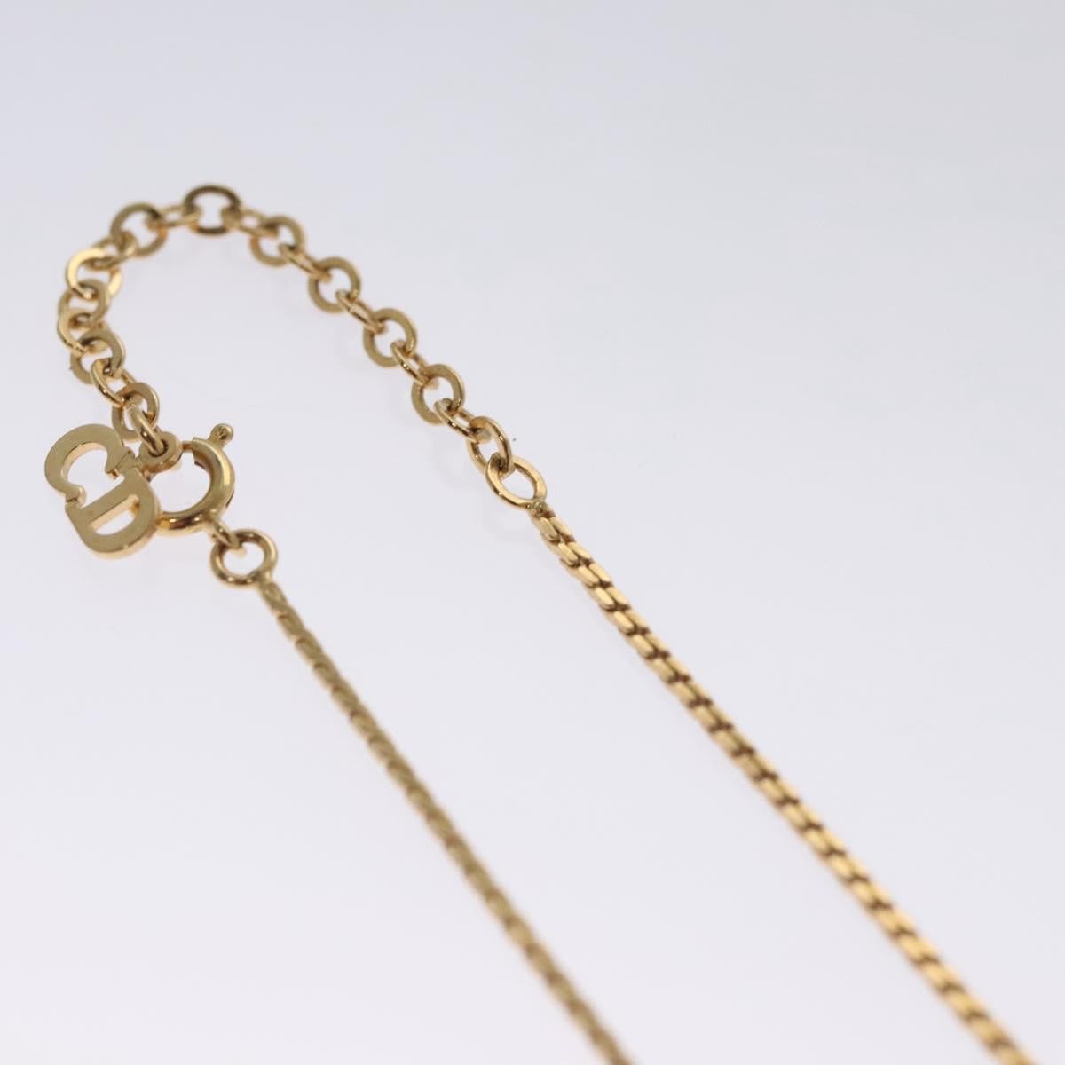 Christian Dior CD Pendant Necklace Metal, GOLD, METAL, Necklace