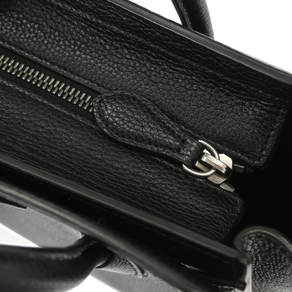 Celine Luggage Bag Grainy Leather, BLACK, LEATHER, Handbag