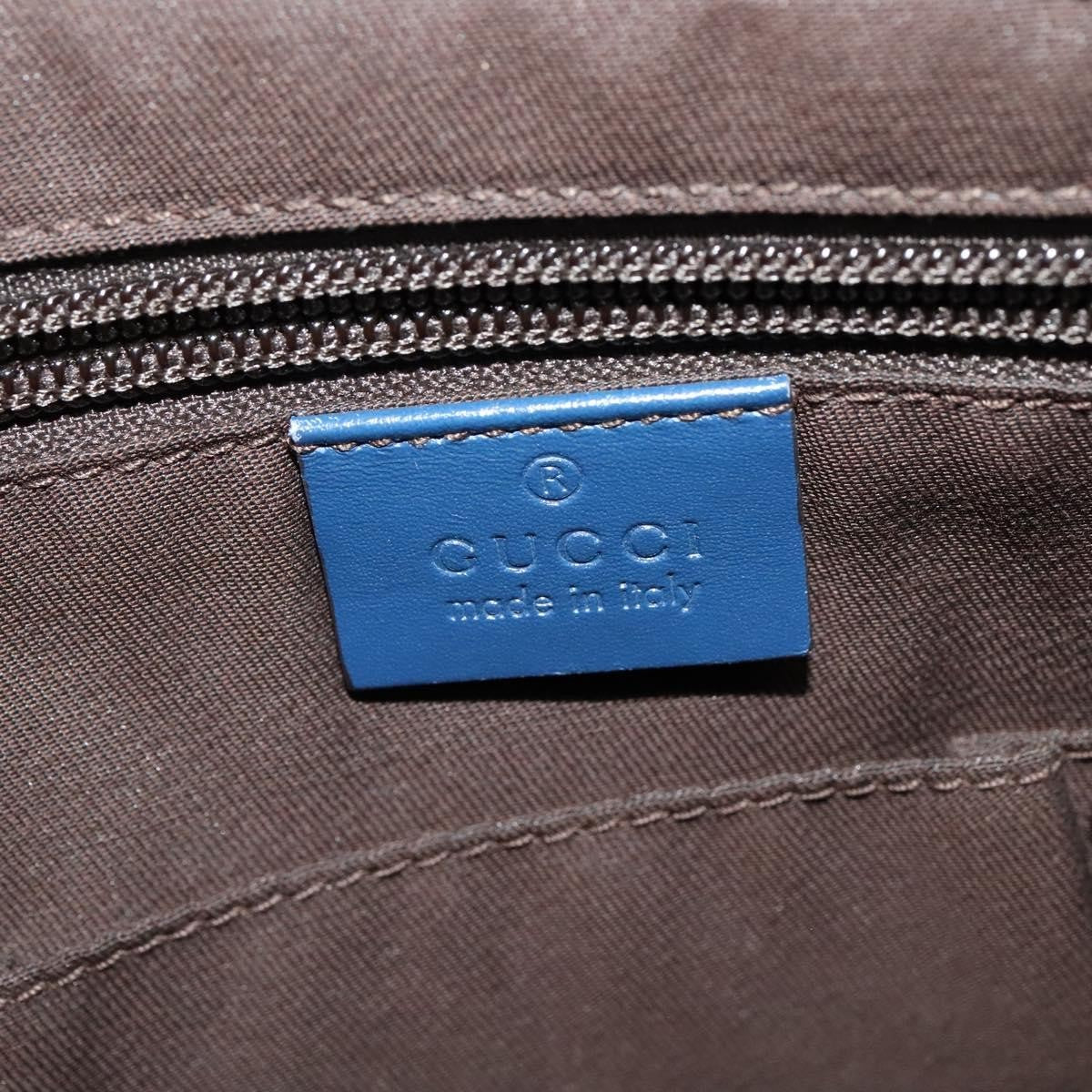 Gucci Zip Top Messenger Bag Diamante Leather, BLUE, LEATHER, Shoulder bag