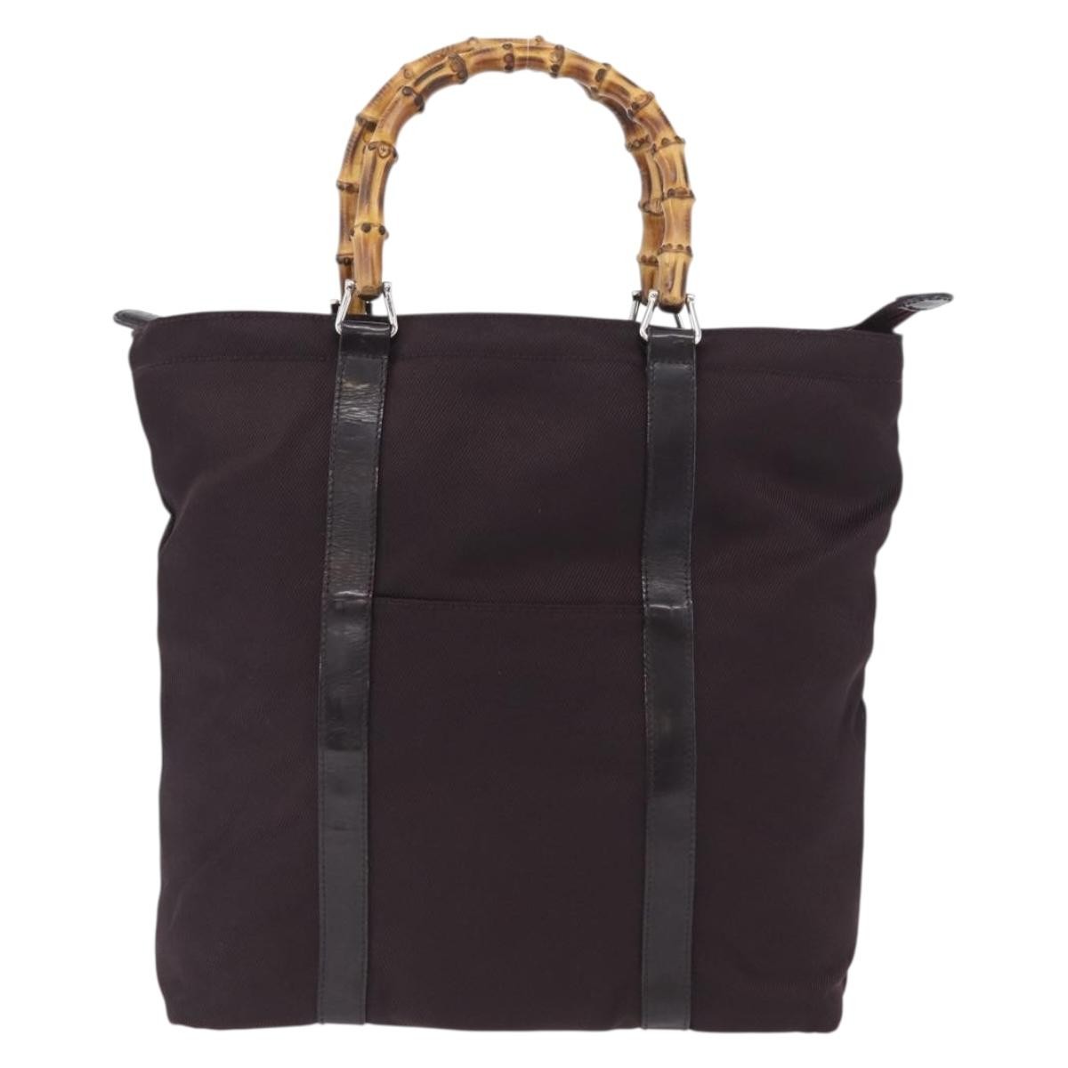 Gucci Bamboo tote bag Canvas, Purple, Canvas, Tote Bag