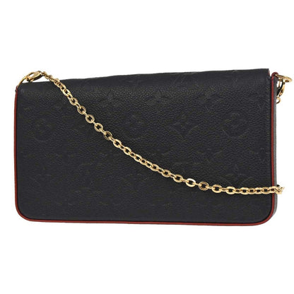 Louis Vuitton Felicie Pochette Monogram Empreinte Leather, Navy, Leather, Clutch