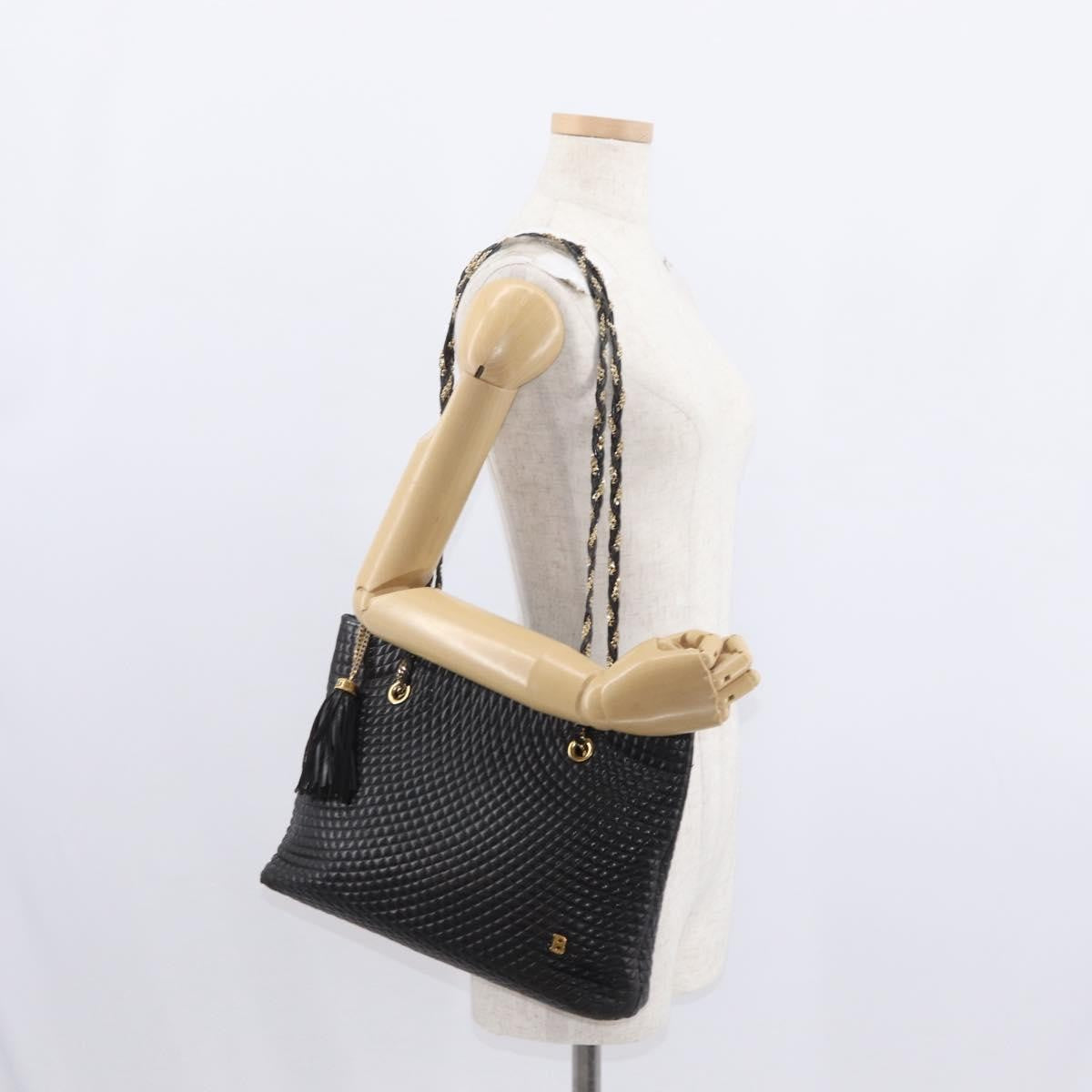 Bally Vintage Shoulder Bag Leather, BLACK, LEATHER, Shoulder bag