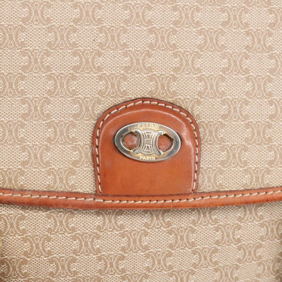 Celine Vintage Macadam Handbag Macadam, BEIGE, PVC,CANVAS, Handbag