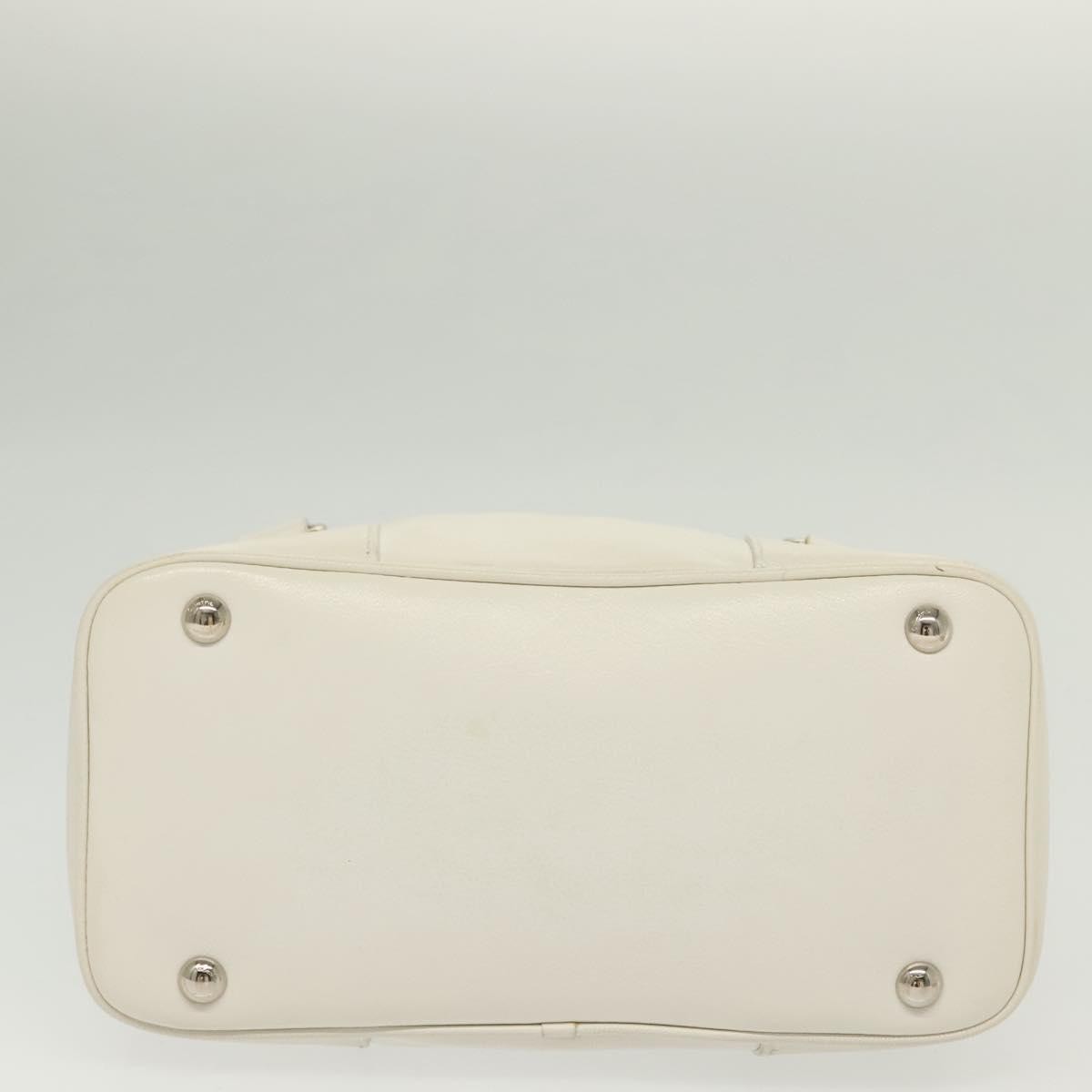 Salvatore Ferragamo Vala Leather, WHITE, LEATHER, Handbag