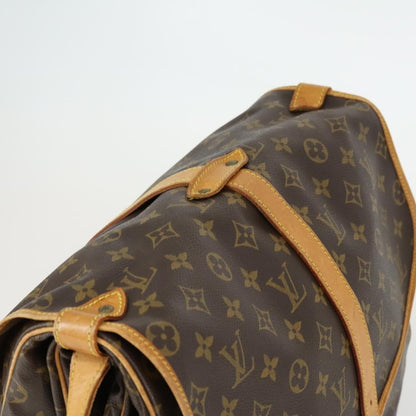 Louis Vuitton Saumur Handbag Monogram Canvas, BROWN, CANVAS, Shoulder bag
